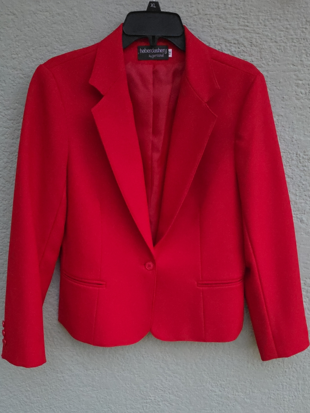 Haberdashery by Personal (USA) Ladies Hot Pink (1) Button Classic Blazer